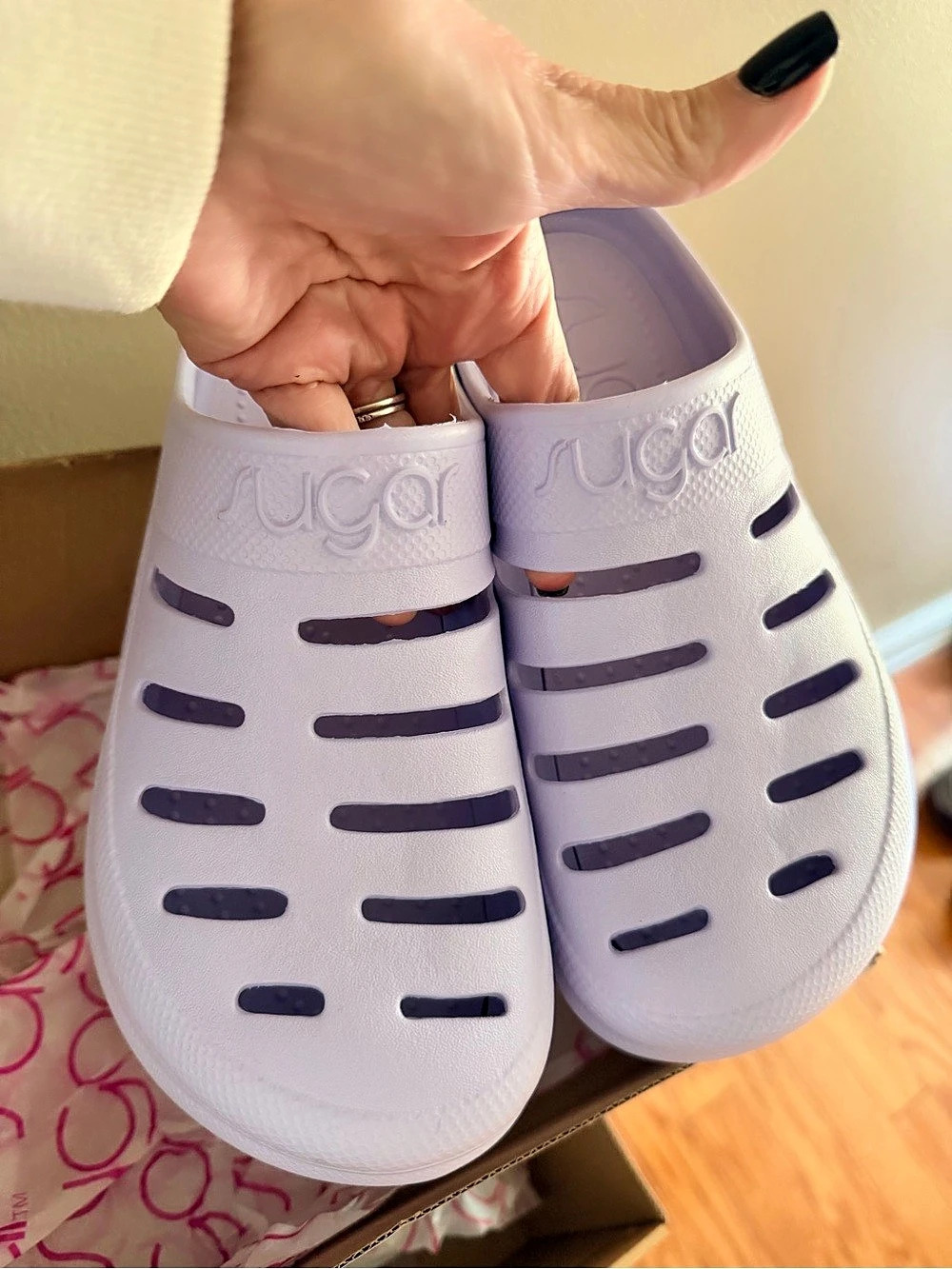 Sugar Purple Clogs Like New